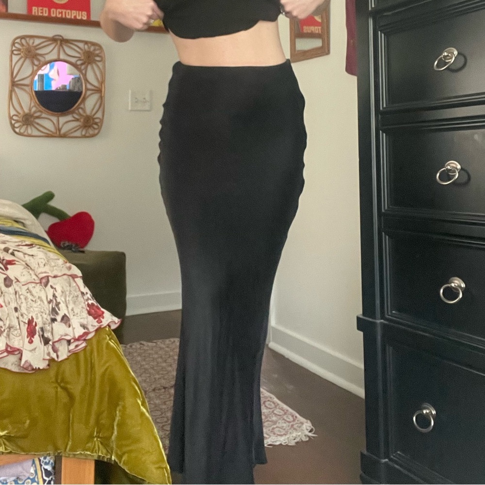 VRG GRL black maxi skirt